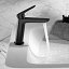 Grifo lavabo monomando Belgica negro mate de Imex